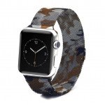 Wholesale Premium Color Stainless Steel Magnetic Milanese Loop Strap Wristband for Apple Watch Series 7/6/SE/5/4/3/2/1 Sport - 44MM / 42MM (Camouflage Brown)